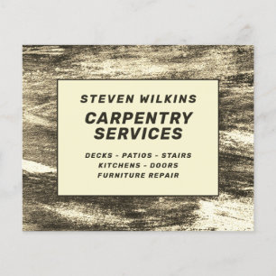 Faux-houtminimalistisch Flyer