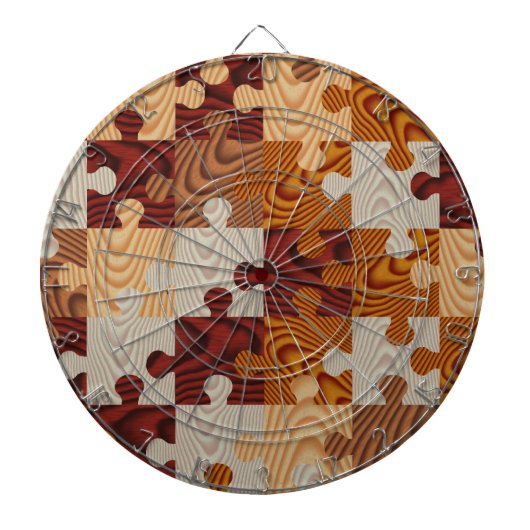 Faux-houtpuzzel Dartbord (Voorkant)