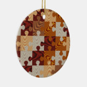 Faux-houtpuzzel Keramisch Ornament (Rechts)