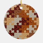 Faux-houtpuzzel Keramisch Ornament (Achterkant)
