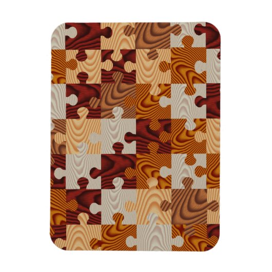 Faux-houtpuzzel Magneet (Verticaal)