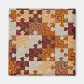 Faux-houtpuzzel Magneet (Voorkant)