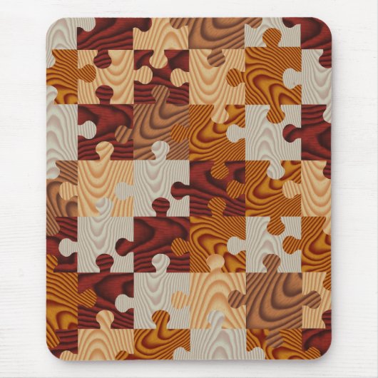 Faux-houtpuzzel Muismat (Voorkant)