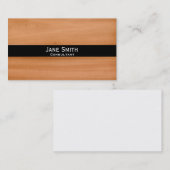 Faux-houtstijlvol, modern trendy consultant visitekaartje (Voorkant / Achterkant)
