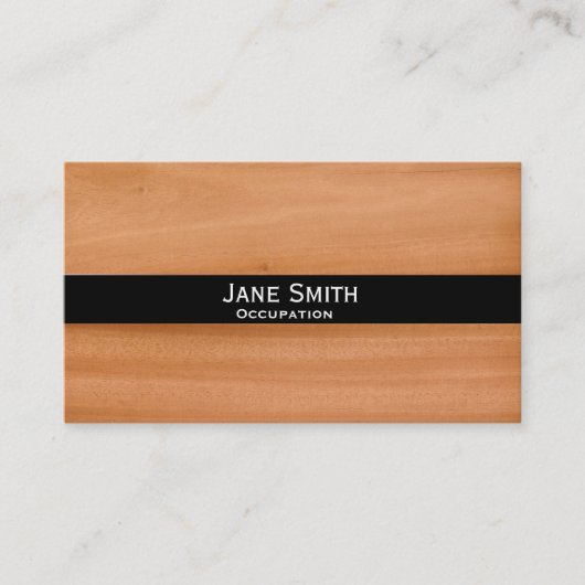 Faux-houtstijlvol, moderne trendy aanpasbaar visitekaartje (Voorkant)