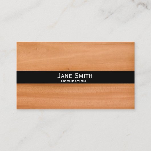 Faux-houtstijlvol, moderne trendy aanpasbaar visitekaartje (Voorkant)