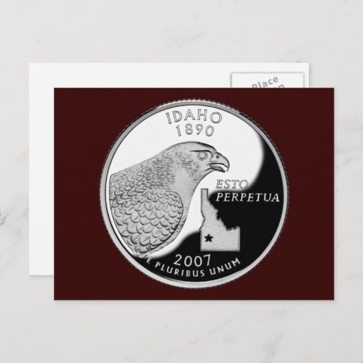 Faux Idaho State Quarter Briefkaart (Voorkant / Achterkant)