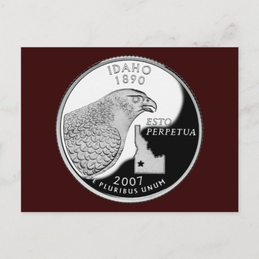 Faux Idaho State Quarter Briefkaart (Voorkant)