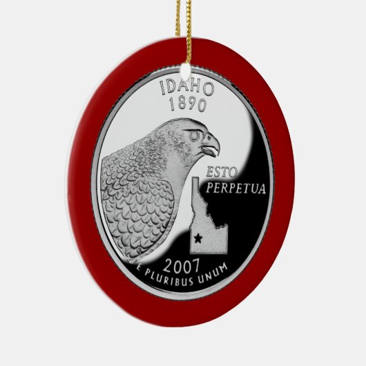 Faux Idaho State Quarter Keramisch Ornament (Rechts)