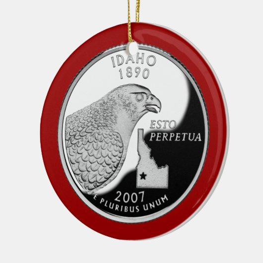 Faux Idaho State Quarter Keramisch Ornament (Links)