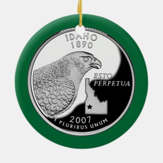 Faux Idaho State Quarter Keramisch Ornament (Achterkant)