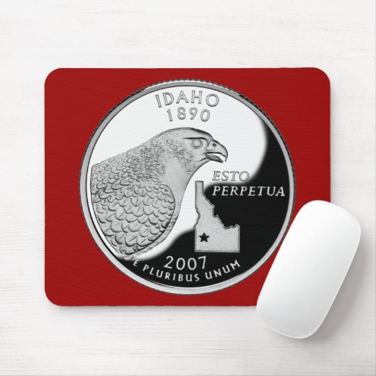 Faux Idaho State Quarter Muismat (Met muis)