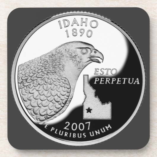 Faux Idaho State Quarter Onderzetter (Voorkant)