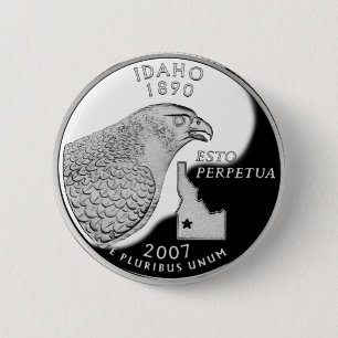 Faux Idaho State Quarter Ronde Button 5,7 Cm