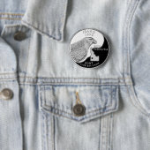 Faux Idaho State Quarter Ronde Button 5,7 Cm (In situ)
