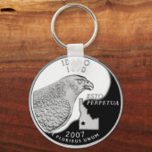 Faux Idaho State Quarter Sleutelhanger (Voorkant)