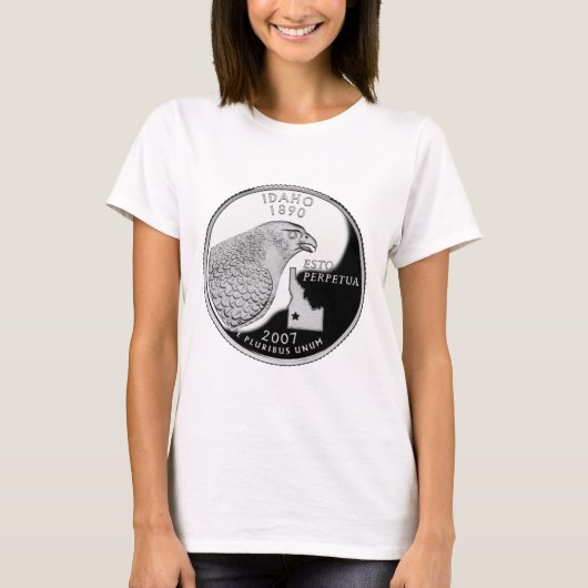 Faux Idaho State Quarter T-shirt (Voorkant)
