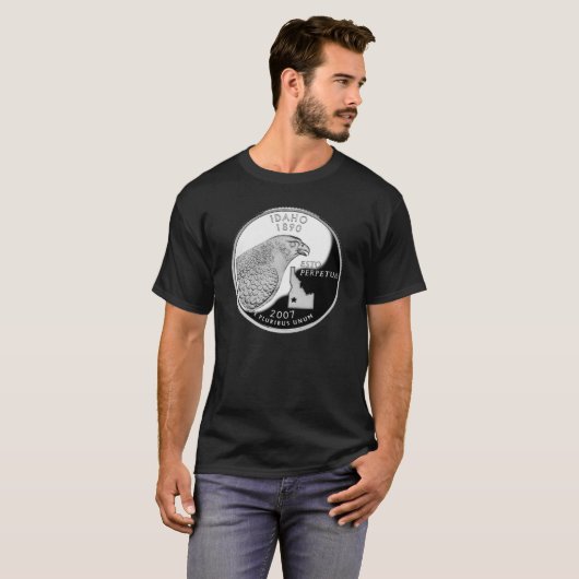 Faux Idaho State Quarter T-shirt (Voorkant volledig)