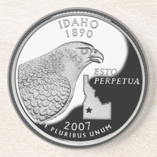 Faux Idaho State Quarter Zandsteen Onderzetter (Voorkant)