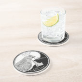 Faux Idaho State Quarter Zandsteen Onderzetter (Zijkant)