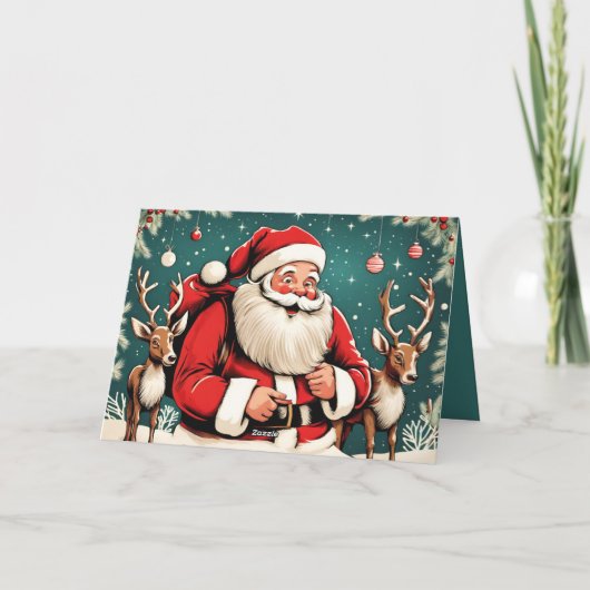 Faux  illustratie Santa Claus GC01 Kaart (Achterkant)