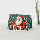Faux  illustratie Santa Claus GC01 Kaart (Voorkant)