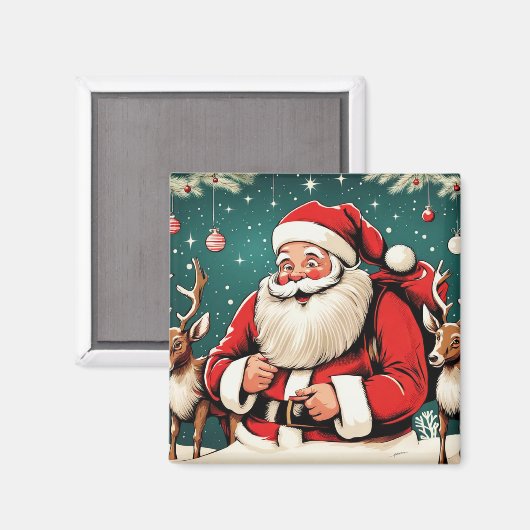 Faux  illustratie Sinterklaas SqM1 Magneet (Voorkant / Achterkant)