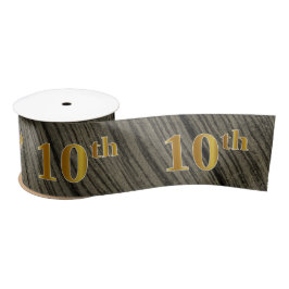 Faux/Imitation Gold "10th"-gebeurtenissennummer (b Satijnen Lint