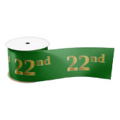 Faux/Imitation Gold "22nd"-gebeurtenisnummer (groe Satijnen Lint (Spoel)
