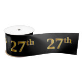 Faux/Imitation Gold "27th" Event Number (zwart) Satijnen Lint (Spoel)