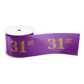 Faux/Imitation Gold "31st" Event Number (Paars) Satijnen Lint (Spoel)
