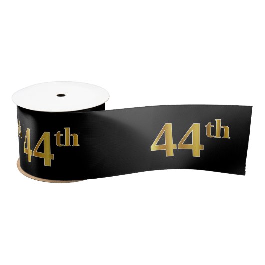 Faux/Imitation Gold "44th" Event Number (zwart) Satijnen Lint (Spoel)