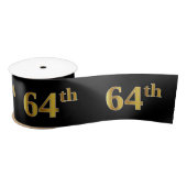 Faux/Imitation Gold "64th" Event Number (zwart) Satijnen Lint (Spoel)