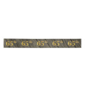 Faux/Imitation Gold "65th" Event Number (Rustic) Satijnen Lint (Voorkant)