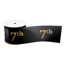 Faux/Imitation Gold "7th" Event Number (zwart)