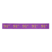 Faux/Imitation Gold "91st" Event Number (Paars) Satijnen Lint (Voorkant)