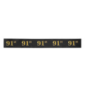 Faux/Imitation Gold "91st" Event Number (zwart) Satijnen Lint (Voorkant)