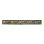 Faux/Imitation Gold "97th" Event Number (Rustic) Satijnen Lint (Voorkant)