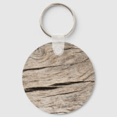 Faux, in een rack geplaatst boomschors sleutelhanger (Voorkant)