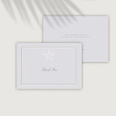 Faux in reliëf kustzeester formele bruiloft bedankkaart