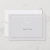 Faux in reliëf kustzeester formele bruiloft bedankkaart (Voorkant)