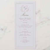 Faux in reliëf nautisch anker ivoor formele bruilo menu (Voorkant)