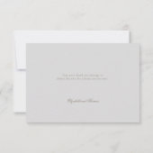 Faux in reliëf Rozen Ivoor Classic Formal Wedding Bedankkaart (Achterkant)