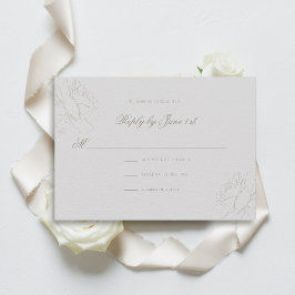 Faux in reliëf Rozen Ivoor Classic Wedding Respons