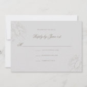 Faux in reliëf Rozen Ivoor Classic Wedding Respons (Voorkant)