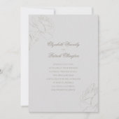 Faux in reliëf Rozen Ivoor Modern Classic Wedding Kaart (Voorkant)