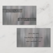 Faux Ingebosst geborsteld aluminium Visitekaartje (Voorkant / Achterkant)