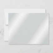 FAUX Ingegraveerde roze pony op de Silver Reply Ca RSVP Kaartje (Achterkant)