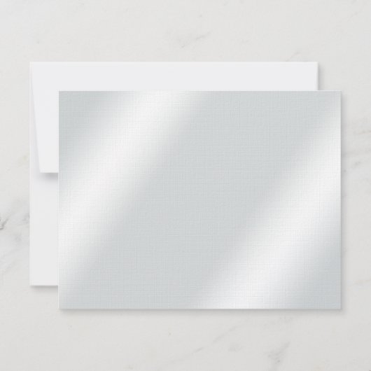 FAUX Ingegraveerde roze pony op de Silver Reply Ca RSVP Kaartje (Achterkant)