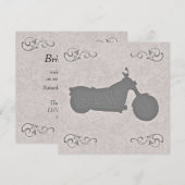 Faux Ingegreineerde motorfiets Biker Weddenschap Kaart (Voorkant / Achterkant)